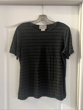 Striped Black Short-Sleeve Women’s Tee